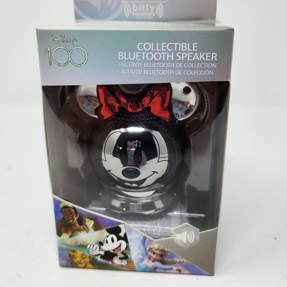 Disney 100 Minnie Mouse Bitty Boomers Mini Collectible Bluetooth Speaker‎ New